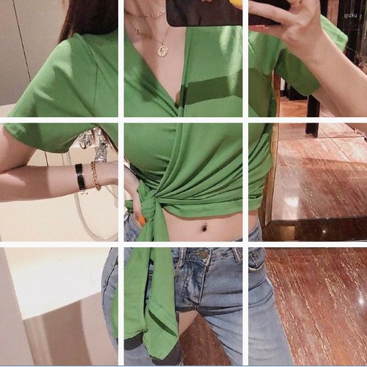 Women's T Shirts Fashion Women Summer V-neck Solid Color Short Sleeve Slim Sexy Cross Casual T-shirt Tops, Black
Women's T Shirts Fashion Women Summer V-neck Solid Color Short Sleeve Slim Sexy Cross Casual T-shirt Tops, Black