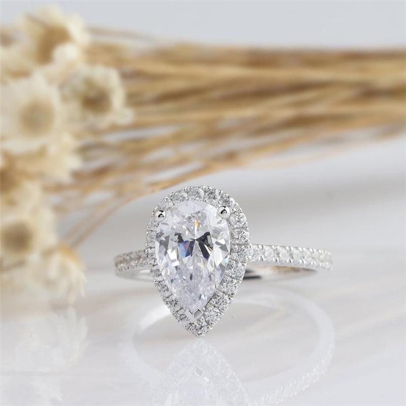 Cluster Rings RandH 1.5 9 6mm 14K White Gold Pear Moissanite Stone For Women Engagement Wedding Jewelry Women's RingCluster ClusterClust
Cluster Rings RandH 1.5 9 6mm 14K White Gold Pear Moissanite Stone For Women Engagement Wedding Jewelry Women's RingCluster ClusterClust