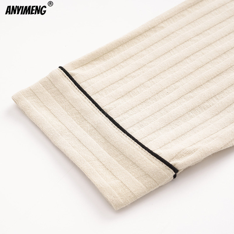 Men's Sleepwear Autumn Winter Elegant Mens Sleepwear Knitted Cotton Long Sleeve Long Pants Pajamas for Young Men Warm Cardigan Nightwear 230317