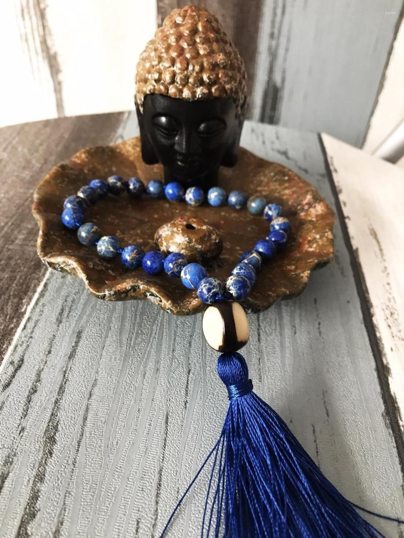 Charm Bracelets Hand Knotted Mala Mini Rosaries 8MM Blue Regalite Bracelet Healing Beads Energy Prayer Yoga Gift For Love
Charm Bracelets Hand Knotted Mala Mini Rosaries 8MM Blue Regalite Bracelet Healing Beads Energy Prayer Yoga Gift For Love