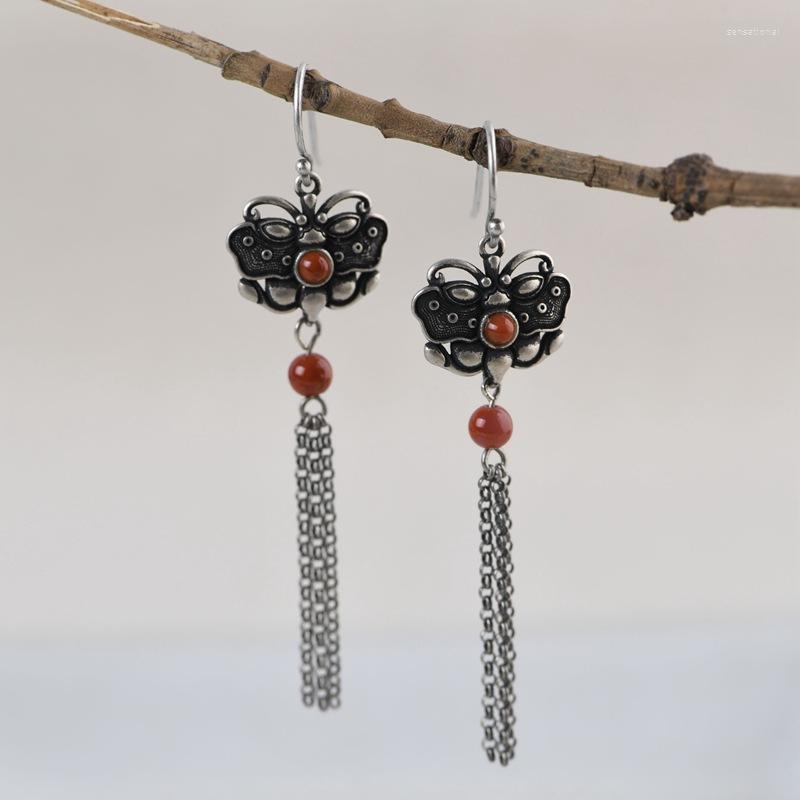 Dangle Earrings FNJ Red Agate Butterfly 925 Silver Original Pure S925 Sterling Long Tassel Drop Earring For Women Jewelry
Dangle Earrings FNJ Red Agate Butterfly 925 Silver Original Pure S925 Sterling Long Tassel Drop Earring For Women Jewelry