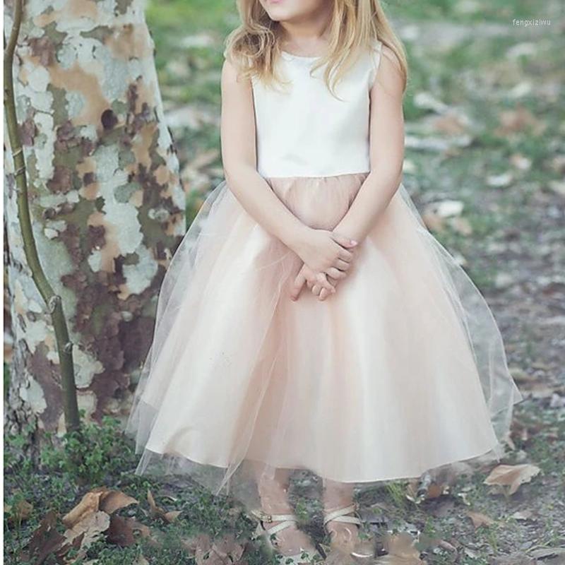 Girl Dresses Princess Knee Length Flower Party Satin Sleeveless Jewel Neck With Tier, Champagne
Girl Dresses Princess Knee Length Flower Party Satin Sleeveless Jewel Neck With Tier, Champagne