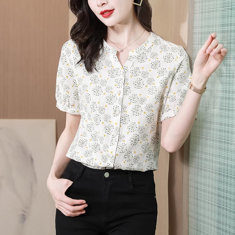 Women' Blouses Fashion Flower Printing Ladies Shirts Women' Spring Summer Short Sleeve Tops Blusas Mujer, Mixed color
Women' Blouses Fashion Flower Printing Ladies Shirts Women' Spring Summer Short Sleeve Tops Blusas Mujer, Mixed color
