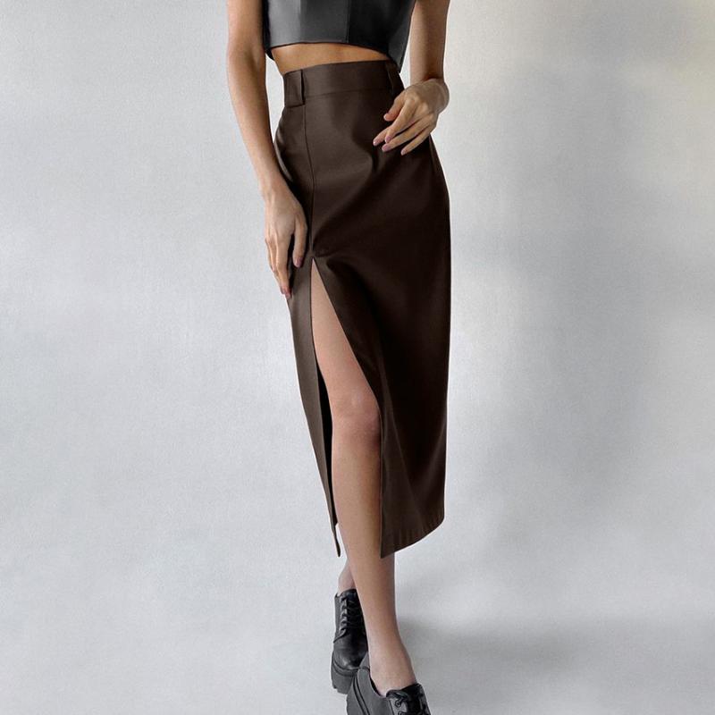 Skirts Women PU Skirt Leather Casual Ankle Length Sexy Slimming Bottoms Temperament High Waist Commuter For Office Lady, Green
Skirts Women PU Skirt Leather Casual Ankle Length Sexy Slimming Bottoms Temperament High Waist Commuter For Office Lady, Green