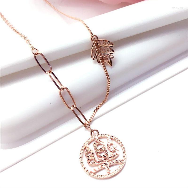 Chains 585 Purple Gold Round Vintage Le Word Leaf Chain Pendant Necklace 14K Rose Chinese Style Party Jewelry For Women
Chains 585 Purple Gold Round Vintage Le Word Leaf Chain Pendant Necklace 14K Rose Chinese Style Party Jewelry For Women