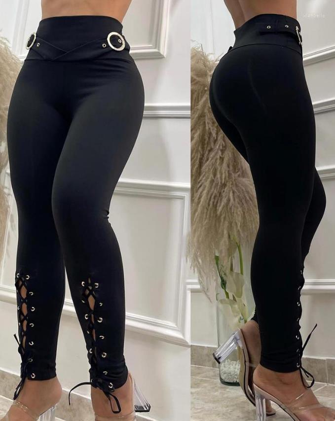 Women' Pants Grommet Eyelet Lace-Up High Waist Skinny Plain Casual Daily Fashion Women' Trousers
Women' Pants Grommet Eyelet Lace-Up High Waist Skinny Plain Casual Daily Fashion Women' Trousers