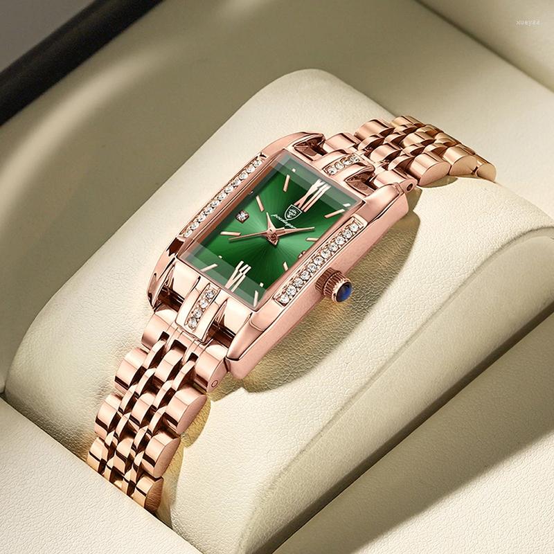 Wristwatches Women Watch Fashion Luxury Diamond Gold Dial Square Quartz Watches Stainless Steel Waterproof Ladies Wristwatch Elegant Clock, Style 2
Wristwatches Women Watch Fashion Luxury Diamond Gold Dial Square Quartz Watches Stainless Steel Waterproof Ladies Wristwatch Elegant Clock, Style 2