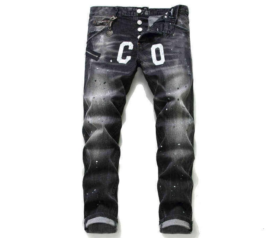 Black and gray paint hole wild European and American version of Maple Leaf ICON personality new jeans men6743342, 1093
Black and gray paint hole wild European and American version of Maple Leaf ICON personality new jeans men6743342, 1093