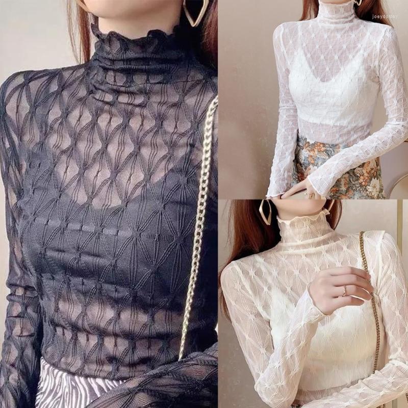 Women's T Shirts Women's Lace Pullover Tops Autumn Winter Bottoming Shirt Turtleneck T-shirt, White
Women's T Shirts Women's Lace Pullover Tops Autumn Winter Bottoming Shirt Turtleneck T-shirt, White