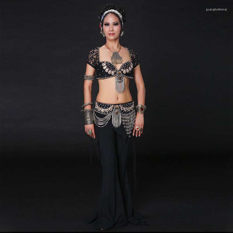Stage Wear Professional Dancewear Tribal Belly Dance Clothes 3pcs Choli Top Belt Pants Women Bellyance Costume Set, Picture shown
Stage Wear Professional Dancewear Tribal Belly Dance Clothes 3pcs Choli Top Belt Pants Women Bellyance Costume Set, Picture shown