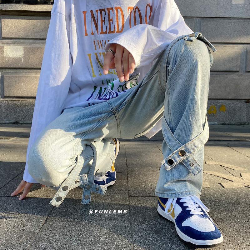 Men' Jeans Told Tale Autumn Winter Men' Hip Hop Ribbons Banded Men Straight Jean Pants Loose Casual Streetwear Denim Trousers, Black
Men' Jeans Told Tale Autumn Winter Men' Hip Hop Ribbons Banded Men Straight Jean Pants Loose Casual Streetwear Denim Trousers, Black