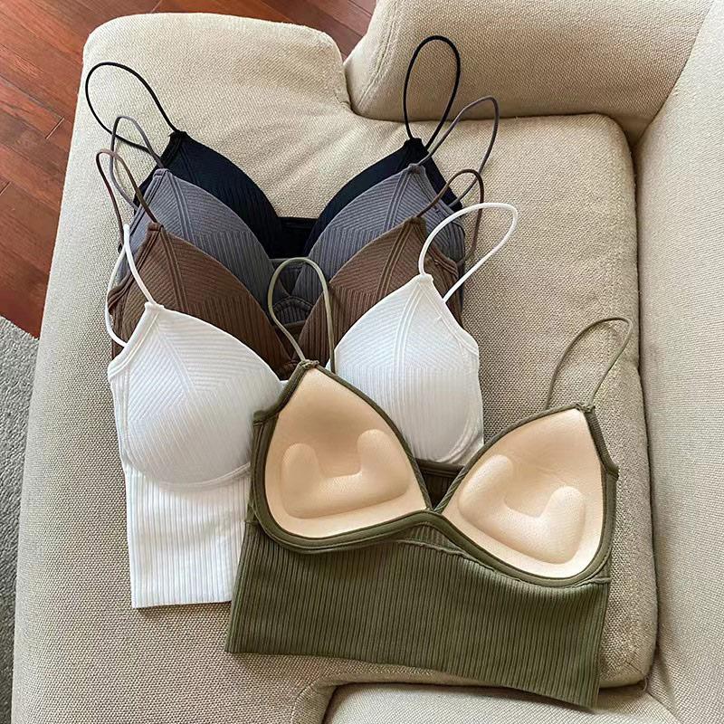 Women's Tanks Women Camisole Slim Fit Sexy Stretch Push Up Bra With Chest Pads Knitted Crop Top Short Tube V-Neck Tops Bralette
Women's Tanks Women Camisole Slim Fit Sexy Stretch Push Up Bra With Chest Pads Knitted Crop Top Short Tube V-Neck Tops Bralette