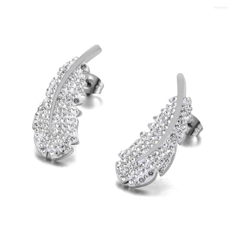 Stud Earrings Vintage Feather Stainless Steel Rose Gold Handmade Clay White Crystals Ear Jewelry For Women E20231
Stud Earrings Vintage Feather Stainless Steel Rose Gold Handmade Clay White Crystals Ear Jewelry For Women E20231