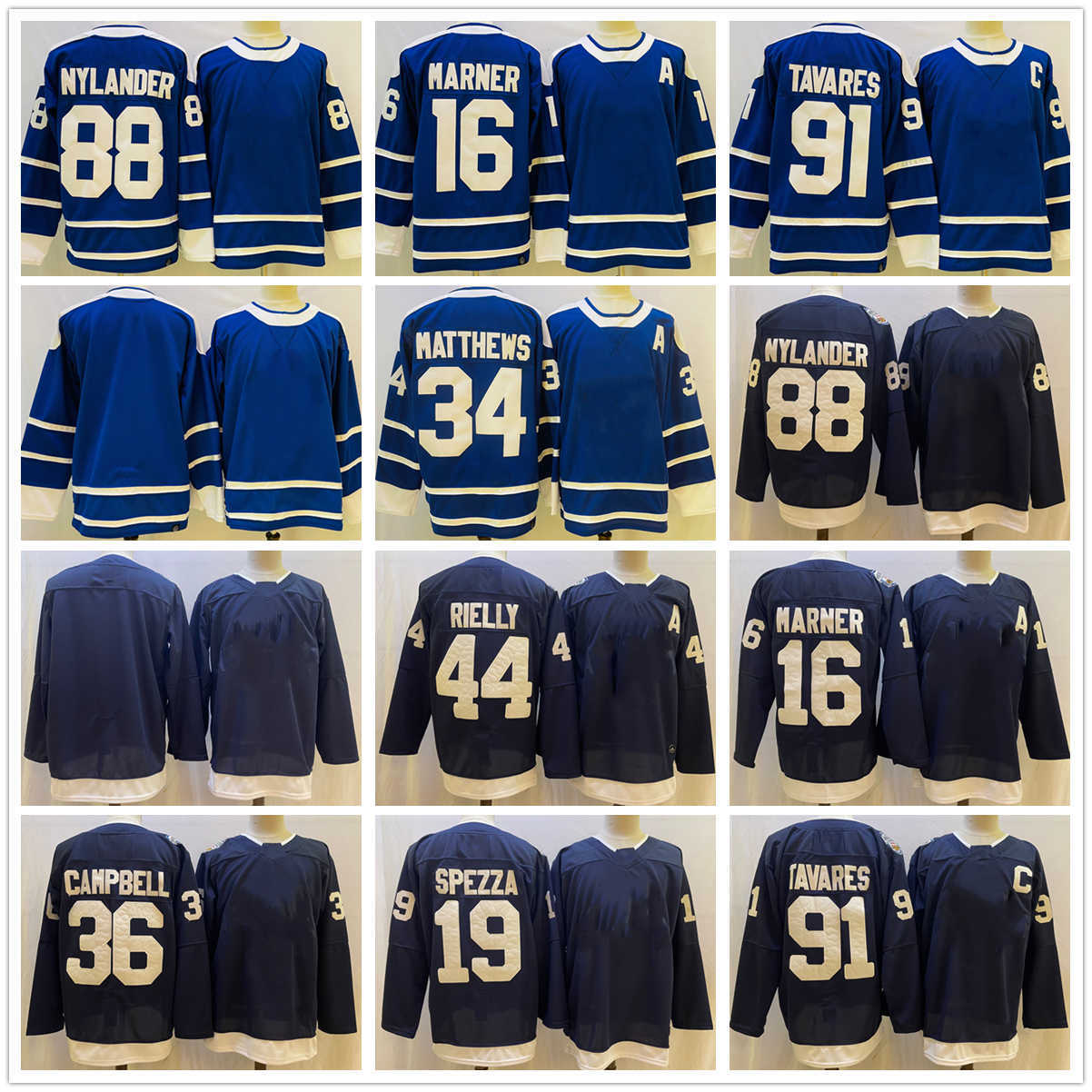 Toronto Maple''Leafs''New Retro Ice Hockey Jerseys 19 Jason Spezza 16 Mitchell Marner 34 Auston Matthews 36 Jack Campbell 44 Morgan Rielly Nylander Tavares Thornton, Same as picture (with team name)
Toronto Maple''Leafs''New Retro Ice Hockey Jerseys 19 Jason Spezza 16 Mitchell Marner 34 Auston Matthews 36 Jack Campbell 44 Morgan Rielly Nylander Tavares Thornton, Same as picture (with team name)