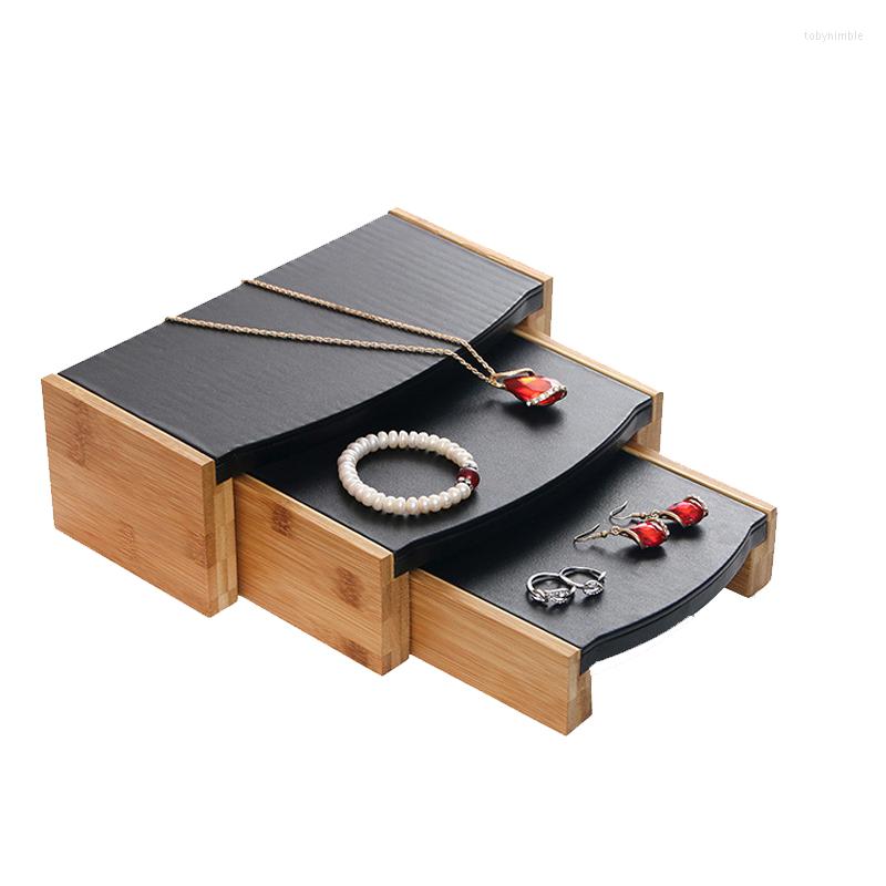 Jewelry Pouches Fashion Bamboo Table Three-piece Display Stand Earrings Nexklaces Pendants Props Simple Packaging Sales
Jewelry Pouches Fashion Bamboo Table Three-piece Display Stand Earrings Nexklaces Pendants Props Simple Packaging Sales