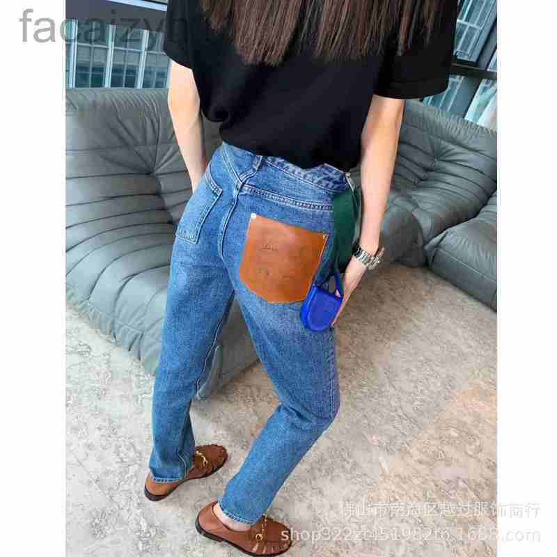 Women' Jeans Designer 21ss Back Pocket Leather Bag Hollow Straight Leg Pants Slim Casual Denim Female Y4IO, Deep blue
Women' Jeans Designer 21ss Back Pocket Leather Bag Hollow Straight Leg Pants Slim Casual Denim Female Y4IO, Deep blue