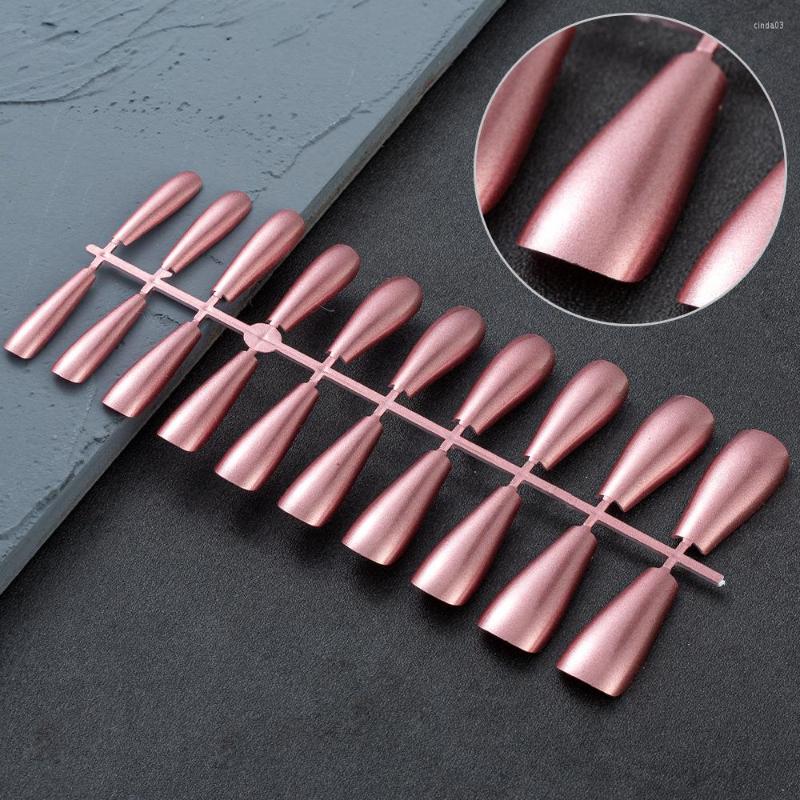 False Nails 20pcs/lot Press On Matte Gold Metallochrome Ballet Wearing Nail Finished Fake Solid Color Acrylic Coffin, Lajs-mp01
False Nails 20pcs/lot Press On Matte Gold Metallochrome Ballet Wearing Nail Finished Fake Solid Color Acrylic Coffin, Lajs-mp01