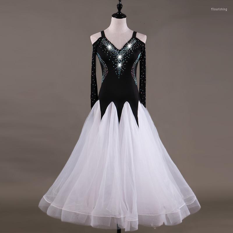 Stage Wear Elegant Ballroom Dress Women Long Sleeve Waltz Standard Dance Tango Competition Dresses Modern Dancing Performance Outfit DC2487, Black
Stage Wear Elegant Ballroom Dress Women Long Sleeve Waltz Standard Dance Tango Competition Dresses Modern Dancing Performance Outfit DC2487, Black