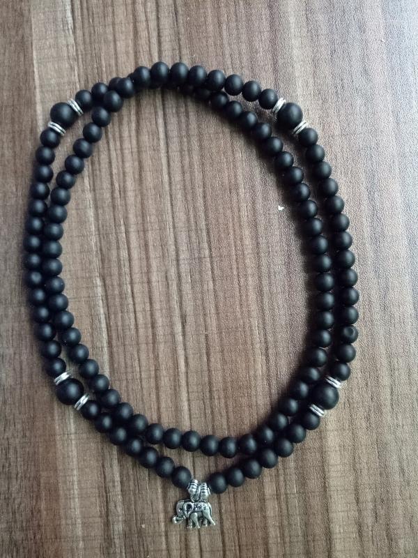 Strand Matte Black Onyx Bracelet 108 Mala Beads 4 Laps Bracelets Elephant Pendant Yoga Prayer
Strand Matte Black Onyx Bracelet 108 Mala Beads 4 Laps Bracelets Elephant Pendant Yoga Prayer