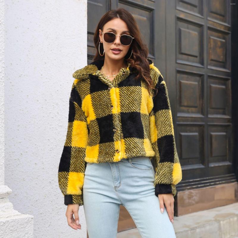 Women' Jackets Women' Plaid Double Sided Plush Fleece Short Jacket Coat Autumn Winter Single Breasted Full Lantern Sleeve Slim, Black
Women' Jackets Women' Plaid Double Sided Plush Fleece Short Jacket Coat Autumn Winter Single Breasted Full Lantern Sleeve Slim, Black