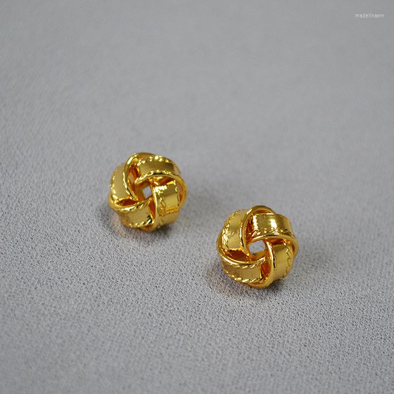 Stud Earrings Raylove Twist Lace Brass Gold-Plated Winding Yarn Ball Modeling 925 Silver
Stud Earrings Raylove Twist Lace Brass Gold-Plated Winding Yarn Ball Modeling 925 Silver