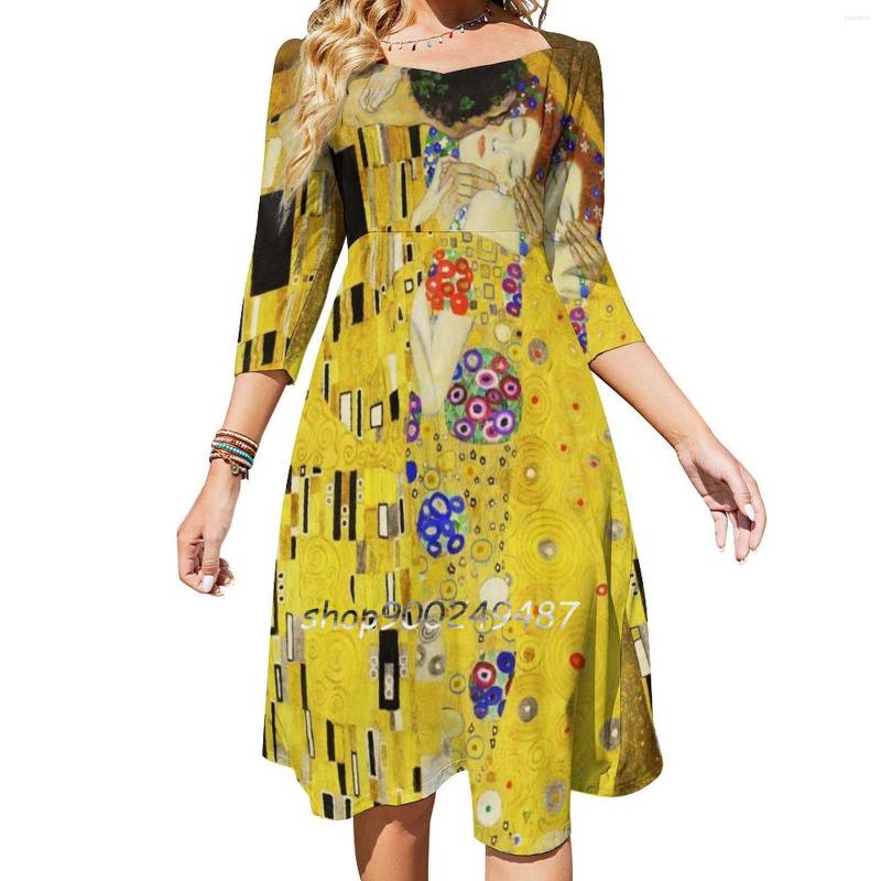 Casual Dresses Klimt The Kiss Square Neck Dress Plus Size Elegant Women Waist Tight Kisses Timelessfancy, Nz021
Casual Dresses Klimt The Kiss Square Neck Dress Plus Size Elegant Women Waist Tight Kisses Timelessfancy, Nz021