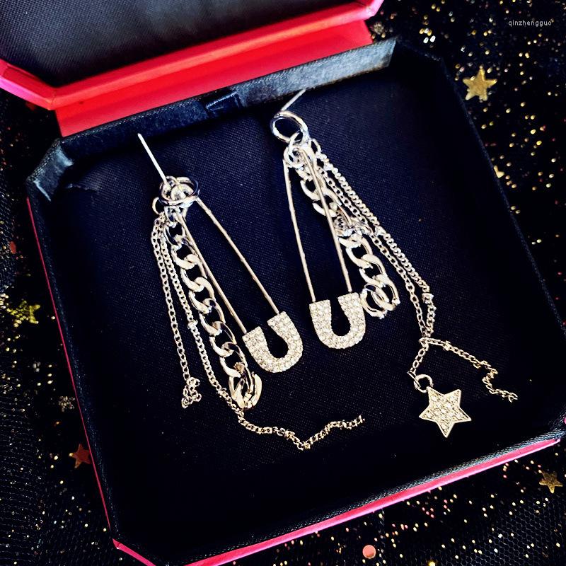 Dangle Earrings 2023 Fashion Tassel Asymmetric Pin Chain Earring Korean Exaggerate Safety Crystal For Women Jewelry
Dangle Earrings 2023 Fashion Tassel Asymmetric Pin Chain Earring Korean Exaggerate Safety Crystal For Women Jewelry