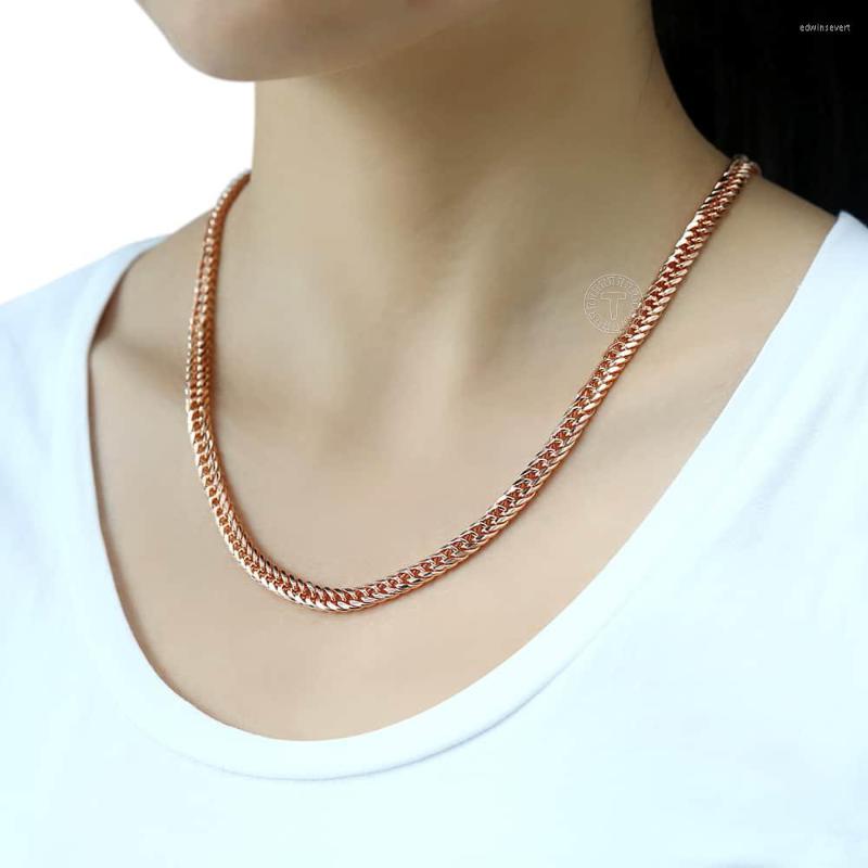 Chains 5mm Curb Cuban Link Chain Necklace For Womens Girls 585 Rose Gold Color Fashion Trendy Jewelry Gifts Party GN162
Chains 5mm Curb Cuban Link Chain Necklace For Womens Girls 585 Rose Gold Color Fashion Trendy Jewelry Gifts Party GN162
