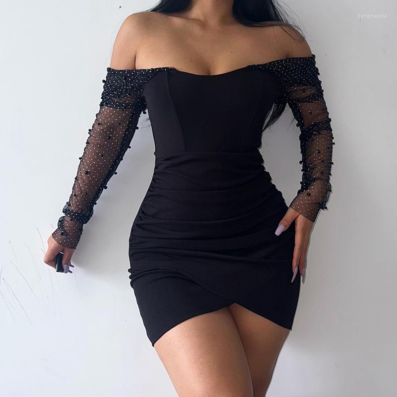 Casual Dresses Summer Women Bodycon Evening Party Mini Dress Off Shoulder Beading Mesh Strapless Backless Vestidos, Black
Casual Dresses Summer Women Bodycon Evening Party Mini Dress Off Shoulder Beading Mesh Strapless Backless Vestidos, Black