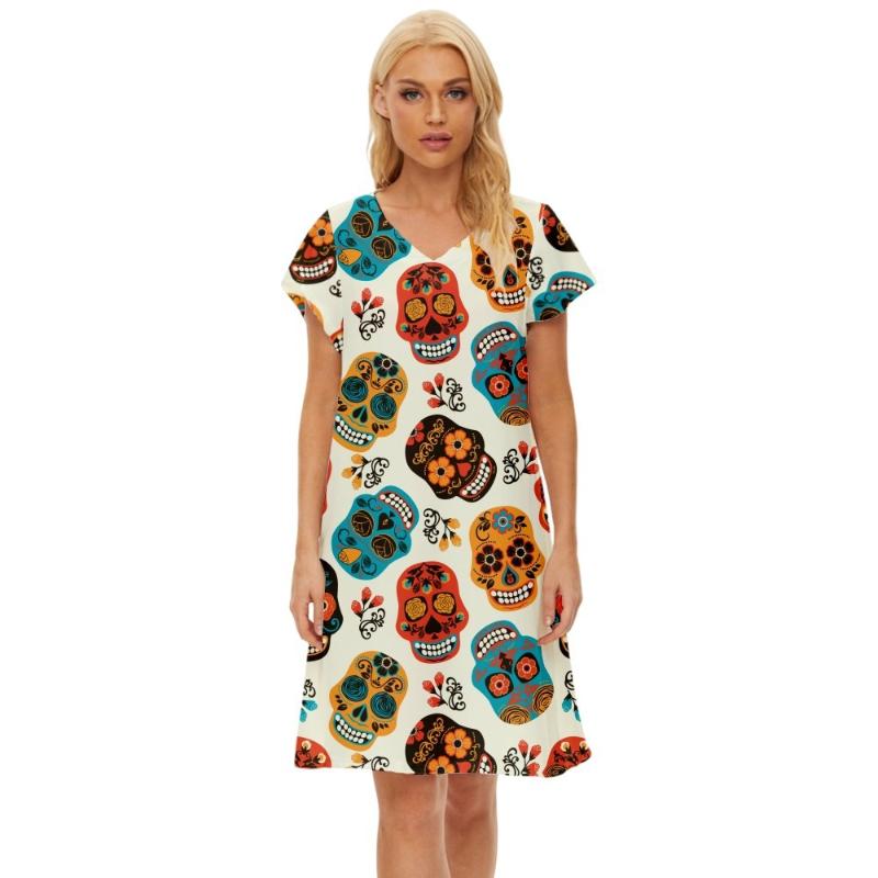 Casual Dresses Women Fashion Summer Loose Halloween Skeleton Printed Beach Dress A-Line Party Ladies Elegant V-Neck Tank DressCasual, Hj06840a02-a782
Casual Dresses Women Fashion Summer Loose Halloween Skeleton Printed Beach Dress A-Line Party Ladies Elegant V-Neck Tank DressCasual, Hj06840a02-a782