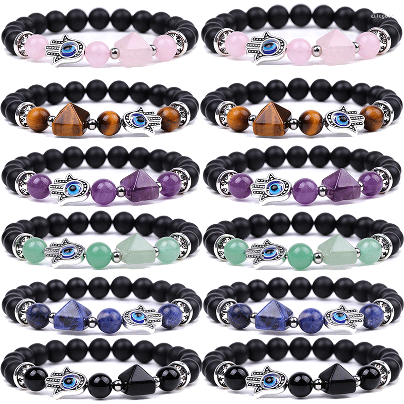Strand Pyramid Woman Fatima Hand Devil's Eye Charm Bracelet Agate Bead Stone Evil Amulet Bracelets For Men Women Gift
Strand Pyramid Woman Fatima Hand Devil's Eye Charm Bracelet Agate Bead Stone Evil Amulet Bracelets For Men Women Gift
