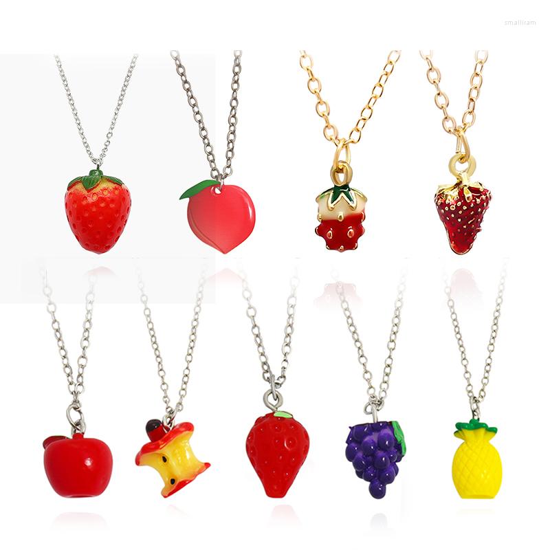 Chains Red Apple Strawberry Pineapple Grape Peach Pendant Necklaces For Women Girl Cute Creative Fruit Choker Collar Necklace Jewelry
Chains Red Apple Strawberry Pineapple Grape Peach Pendant Necklaces For Women Girl Cute Creative Fruit Choker Collar Necklace Jewelry