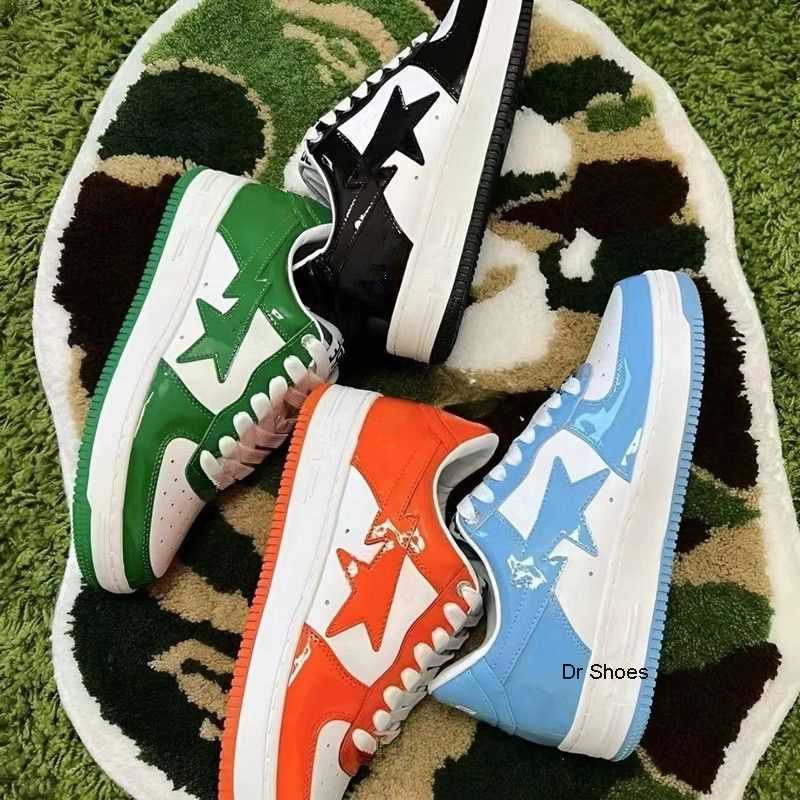 Casual Shoes Bapestas Baped Designer Platform Sneakers Bapesta Sk8 Sta Patent Leather Green Black White Plate-forme for Men Women Trainers
Casual Shoes Bapestas Baped Designer Platform Sneakers Bapesta Sk8 Sta Patent Leather Green Black White Plate-forme for Men Women Trainers