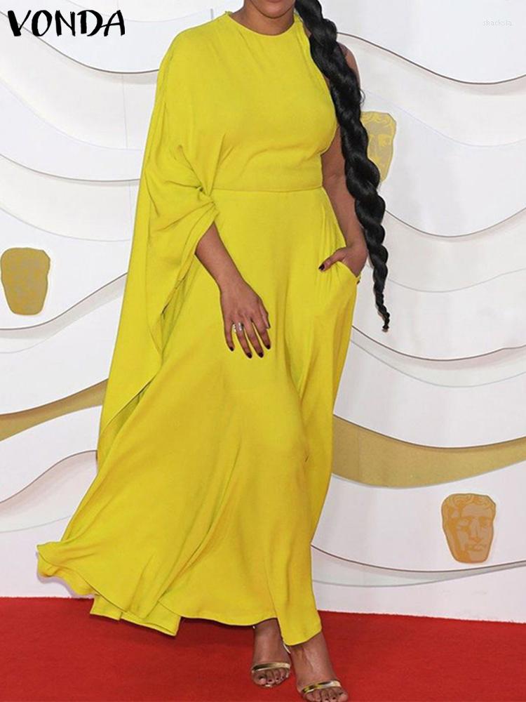 Casual Dresses Maxi Dress Summer Women Long VONDA 2023 Sexy One Shoulder Sleeve Asymmetric Party Robe Oversized, Green
Casual Dresses Maxi Dress Summer Women Long VONDA 2023 Sexy One Shoulder Sleeve Asymmetric Party Robe Oversized, Green