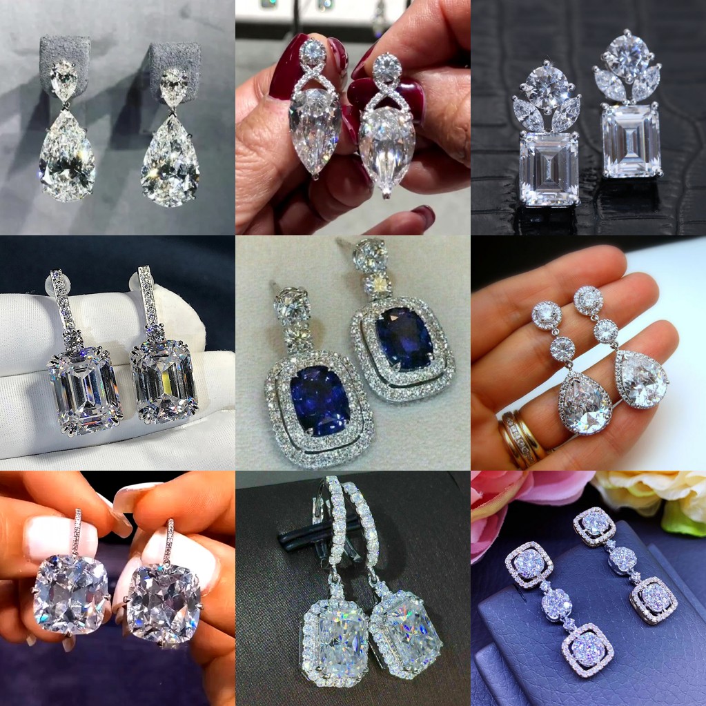 52 Styles Lab Moissanite Dangle Earring 925 sterling silver Jewelry Party Wedding Drop Earrings for Women Bridal Birthday Gift
52 Styles Lab Moissanite Dangle Earring 925 sterling silver Jewelry Party Wedding Drop Earrings for Women Bridal Birthday Gift