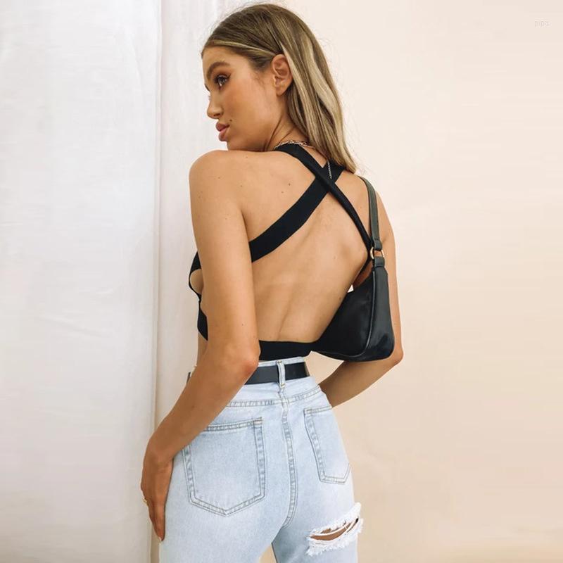Women' Polos 2023women' Summer Jy Solid Color Slim Back Cross Sleeveless Backless Top, White 
Women' Polos 2023women' Summer Jy Solid Color Slim Back Cross Sleeveless Backless Top, White