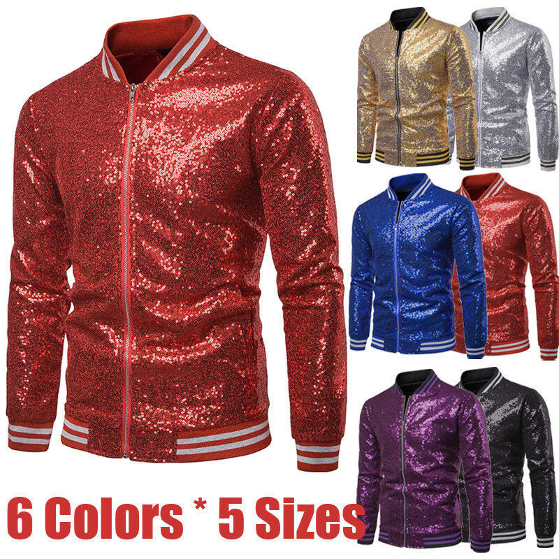 Men's Jackets Men Male Sequined Stylish Slim Long Sleeve Baseball Coat Zipper Wedding Party Tuxedo Suit Night Clubwear 230317, Purple
Men's Jackets Men Male Sequined Stylish Slim Long Sleeve Baseball Coat Zipper Wedding Party Tuxedo Suit Night Clubwear 230317, Purple