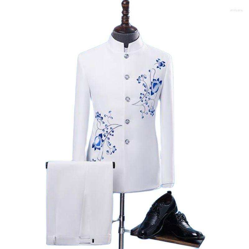 Men's Suits Retro Blazer Men Formal Dress Latest Coat Pant Designs Suit Chinese Tunic Stand Collar Wedding For Men's White
Men's Suits Retro Blazer Men Formal Dress Latest Coat Pant Designs Suit Chinese Tunic Stand Collar Wedding For Men's White