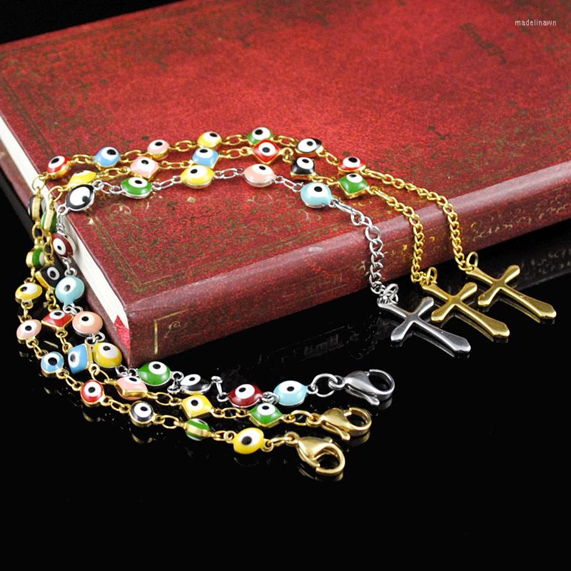 Chains Fashion Rosary Bracelet Three Shape Billiard Beads Cross Pendant For Women Stainless Steel Gift HRN86
Chains Fashion Rosary Bracelet Three Shape Billiard Beads Cross Pendant For Women Stainless Steel Gift HRN86