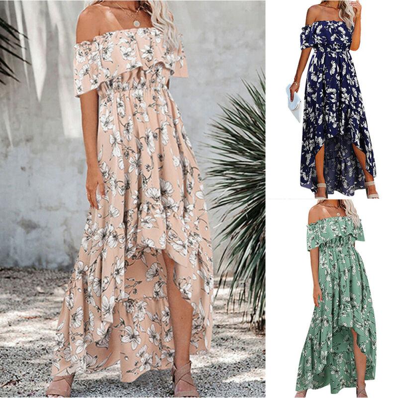 Party Dresses Women Floral A-Line Off Shoulder Maxi Dress Casual Summer Holiday Beach, Green
Party Dresses Women Floral A-Line Off Shoulder Maxi Dress Casual Summer Holiday Beach, Green