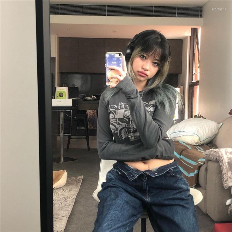 Women' T Shirts Female Clothing Y2k Graphic Print Long Sleeve Tops Harajuku Clothes Streetwear Women Grunge Goth T-shirt Tee, Gray
Women' T Shirts Female Clothing Y2k Graphic Print Long Sleeve Tops Harajuku Clothes Streetwear Women Grunge Goth T-shirt Tee, Gray