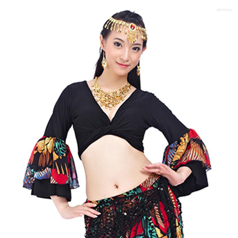 Stage Wear Tribal Belly Dance Performance Gypsy Choli Flare Sleeve Costumes Women Top For Bellydance, Black
Stage Wear Tribal Belly Dance Performance Gypsy Choli Flare Sleeve Costumes Women Top For Bellydance, Black