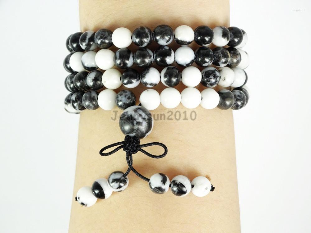 Strand Natural Black And White Zebra 6mm Gems Stone Buddhist 108 Beads Prayer Mala Multi-Purpose Stretchy Bracelet 5Strands/Pack
Strand Natural Black And White Zebra 6mm Gems Stone Buddhist 108 Beads Prayer Mala Multi-Purpose Stretchy Bracelet 5Strands/Pack
