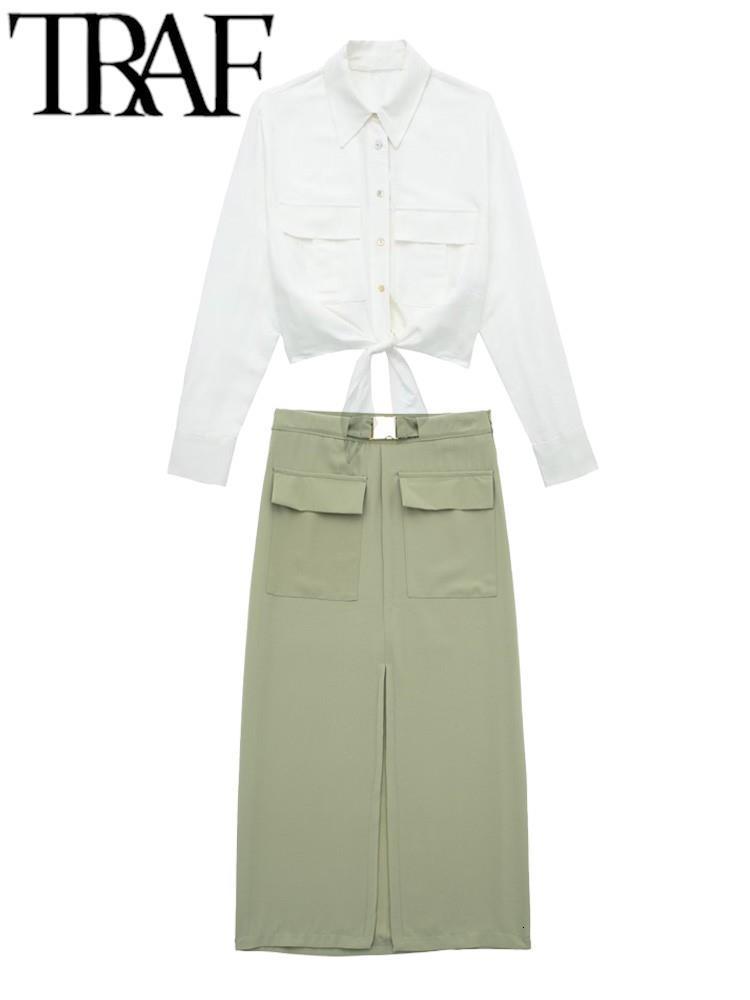 Two Piece Dress TRAF Elegant Womens Skirts Set Korean Fashion Long Sleeve Lady Blouse Aline Cargo Skirt Woman Crop Shirt Top 2 Piece Set 230316, 01
Two Piece Dress TRAF Elegant Womens Skirts Set Korean Fashion Long Sleeve Lady Blouse Aline Cargo Skirt Woman Crop Shirt Top 2 Piece Set 230316, 01
