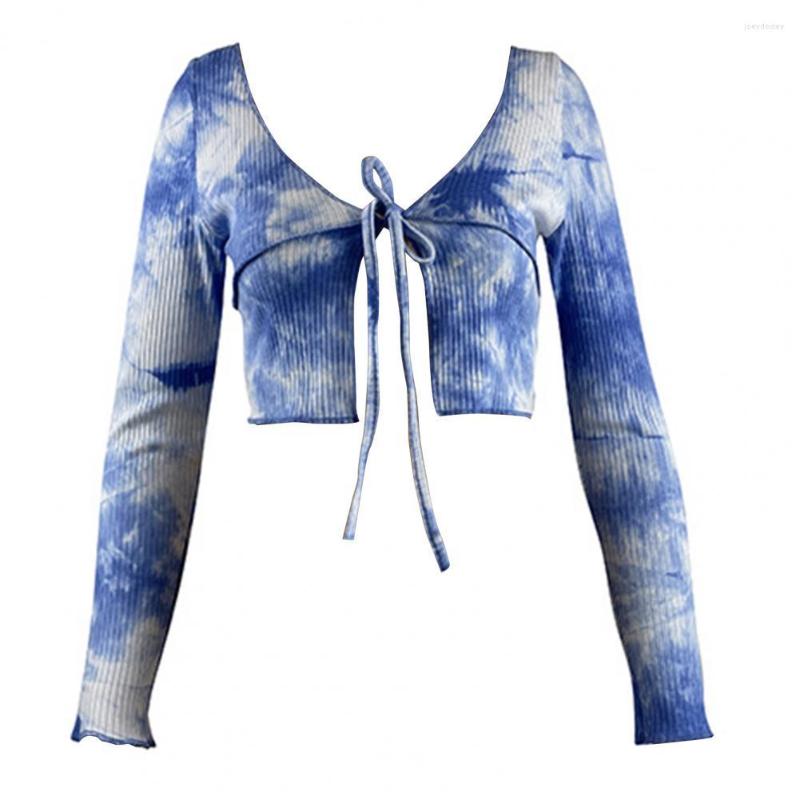 Women' T Shirts Crop Top Tie-dye Skin-friendly Shirt Women Sexy Knitted V Neck For Spring Summer Ladies Camisole, Blue
Women' T Shirts Crop Top Tie-dye Skin-friendly Shirt Women Sexy Knitted V Neck For Spring Summer Ladies Camisole, Blue