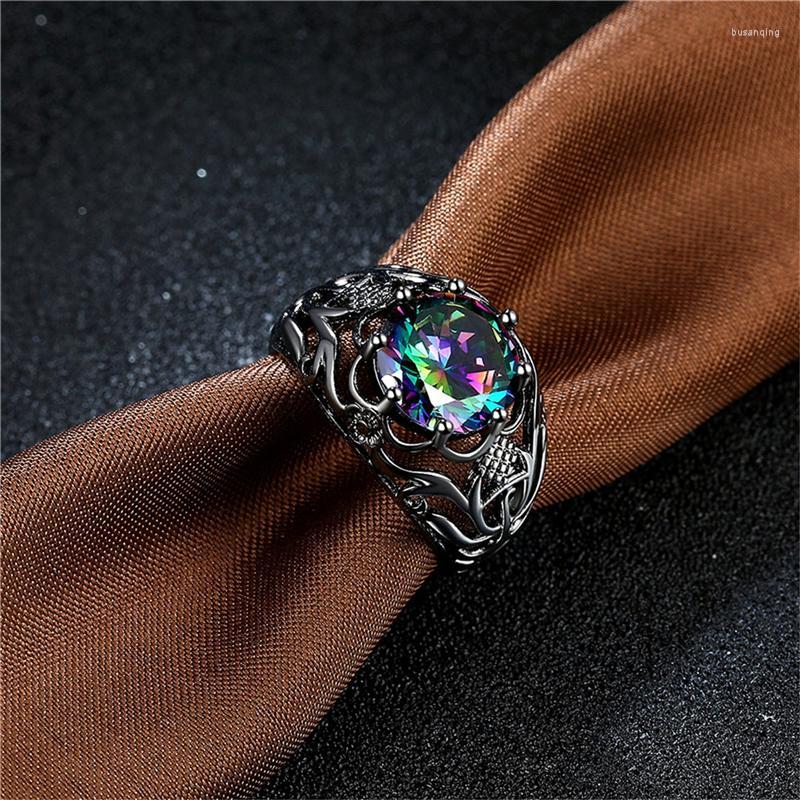 Wedding Rings Fashion Creative Color Zircon Pierced Ring Black Gold For Man Woman Jewelry Engagement Gifts
Wedding Rings Fashion Creative Color Zircon Pierced Ring Black Gold For Man Woman Jewelry Engagement Gifts