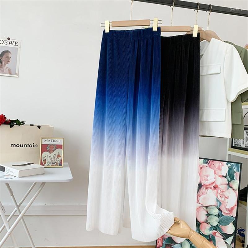 Women's Pants Fashion Big Size Women Chiffon Wide Leg Pant Casual Long Pleated Summer Female Eastic Waist Thin Trousers WZ1434, C1
Women's Pants Fashion Big Size Women Chiffon Wide Leg Pant Casual Long Pleated Summer Female Eastic Waist Thin Trousers WZ1434, C1