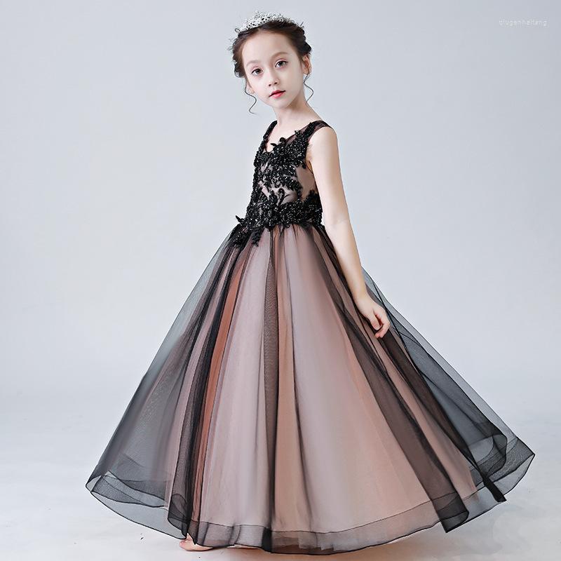 Girl Dresses Fashion 2023 Elegant Dress Classic Soft Tulle Lace Applique Ball Gown Flower For Wedding, Black-long style
Girl Dresses Fashion 2023 Elegant Dress Classic Soft Tulle Lace Applique Ball Gown Flower For Wedding, Black-long style