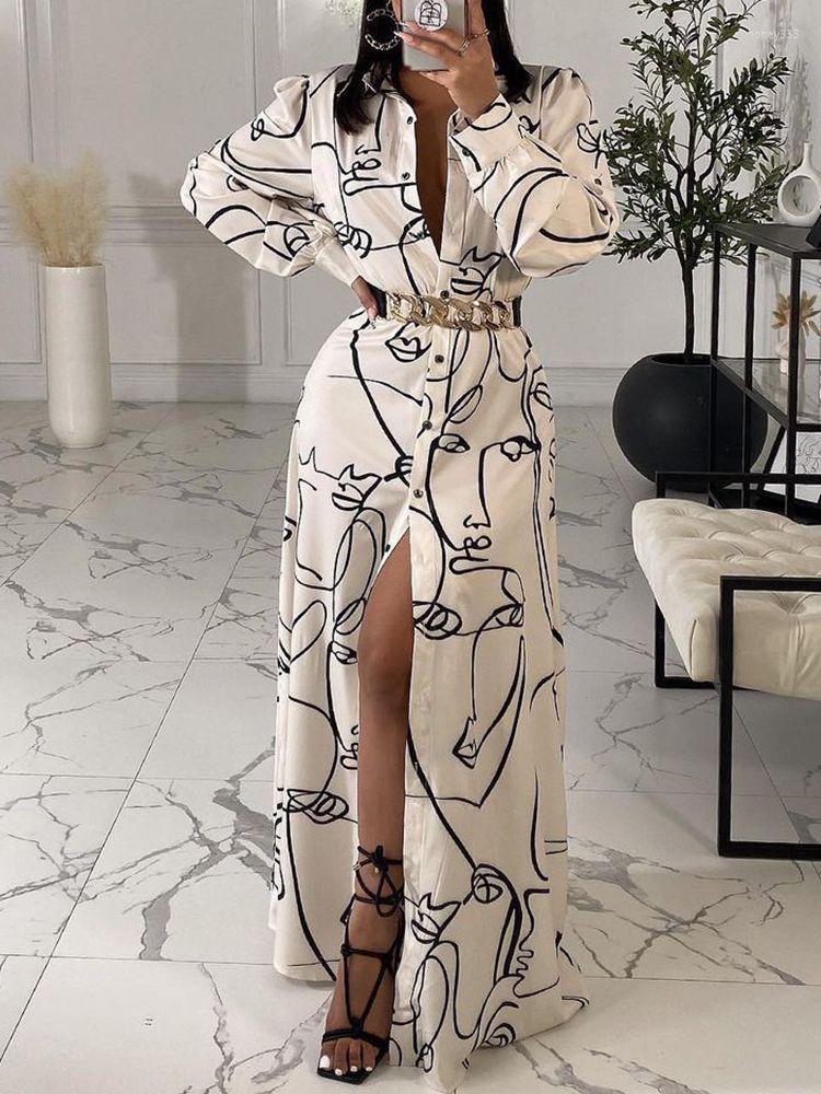 Casual Dresses Women Shirt Dress Spring Summer Lapel Button Long Sleeve Print Elegant Solid Work Office Vestidos Female Tunic Robe, Beige
Casual Dresses Women Shirt Dress Spring Summer Lapel Button Long Sleeve Print Elegant Solid Work Office Vestidos Female Tunic Robe, Beige
