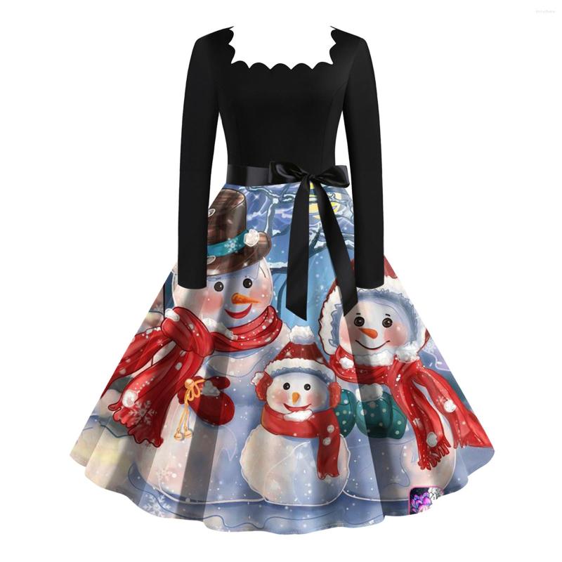 Casual Dresses Winter Christmas Womens Classic Dress Long Sleeve Snowman Print With Belt Swing Cocktail Party Vestido, Grey-c
Casual Dresses Winter Christmas Womens Classic Dress Long Sleeve Snowman Print With Belt Swing Cocktail Party Vestido, Grey-c